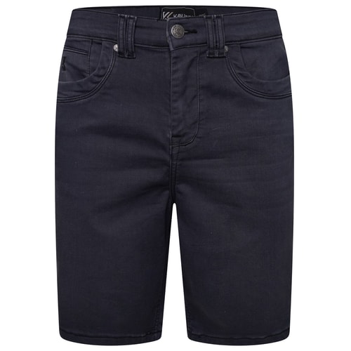 KAM Knitted Denim Shorts Charcoal